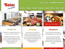 Tablet Screenshot of geier-partyservice.de